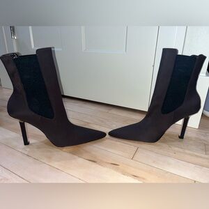 Good American Brown Heeled Boots